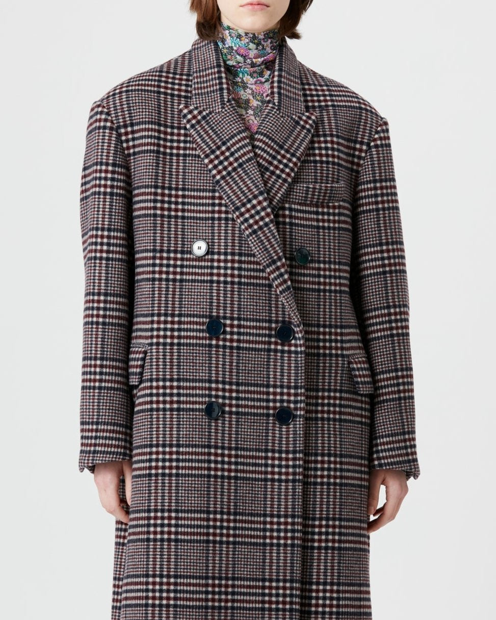 Manteau Lojimiko - Burgundy/Blue