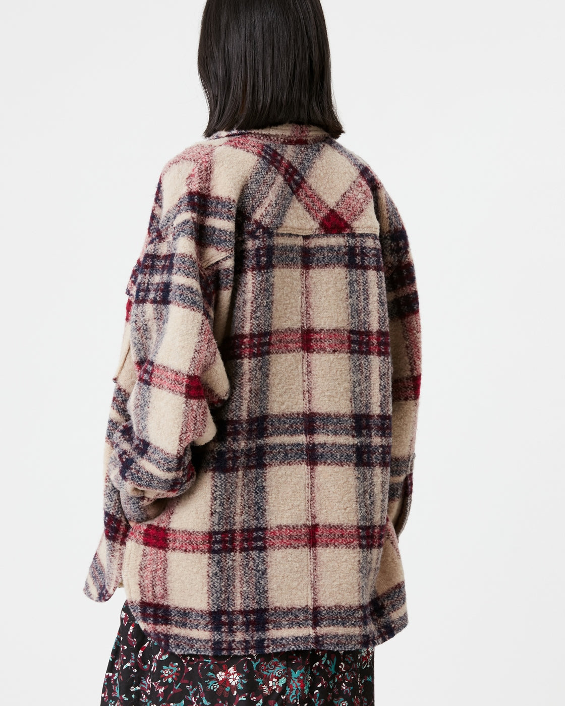 Manteau Harveli - Burgundy/Ecru
