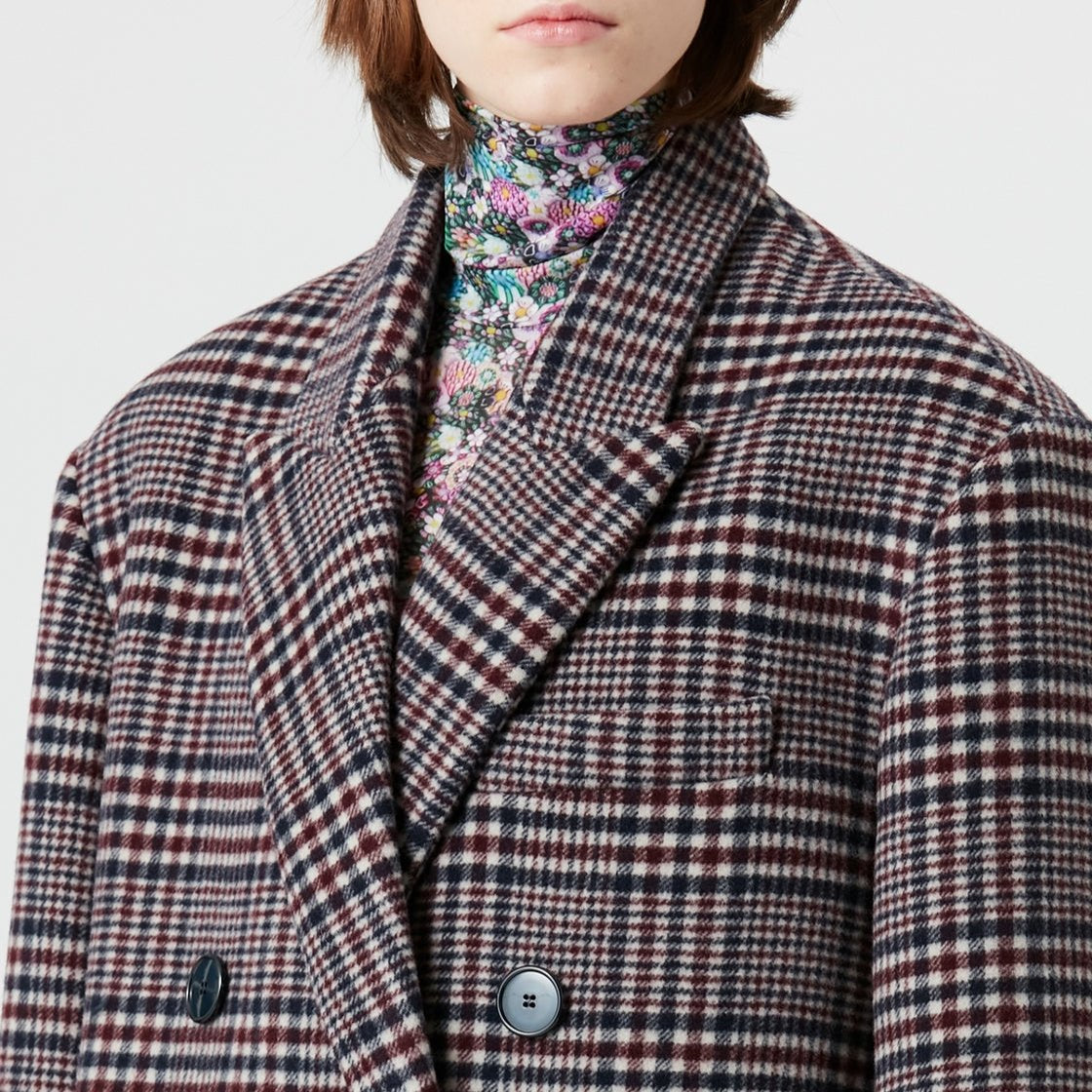 Manteau Lojimiko - Burgundy/Blue